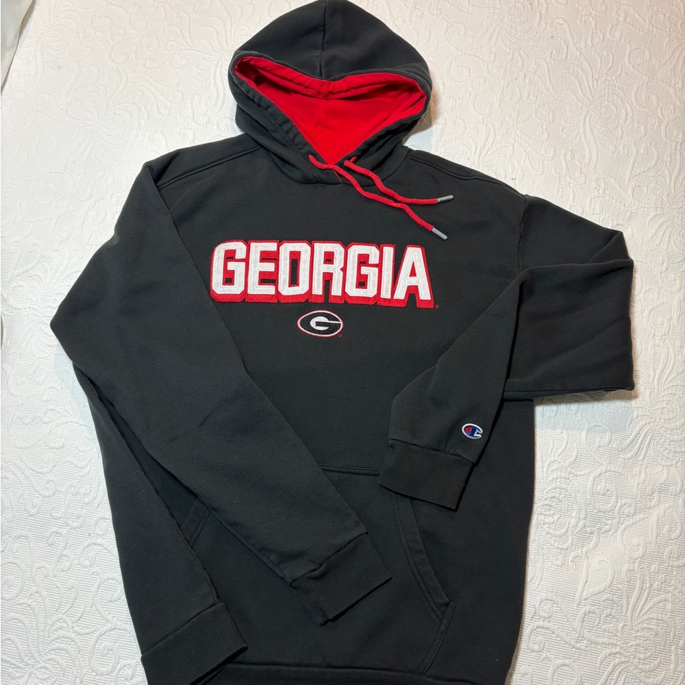 Champion Georgia Black & Red Hooded Sweatshirt